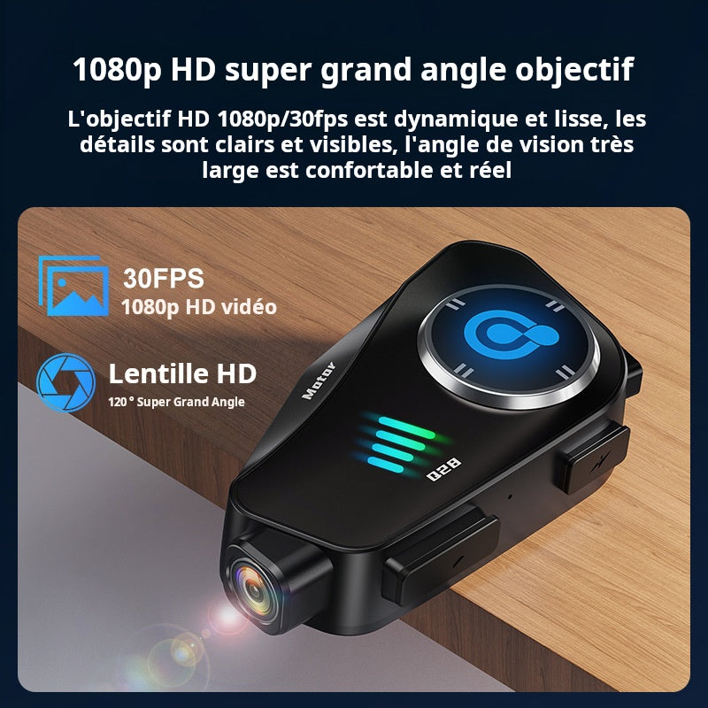 Q28 casque bluetooth caméra de bord HD imperméable  caméra de bord