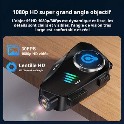 Q28 casque bluetooth caméra de bord HD imperméable  caméra de bord