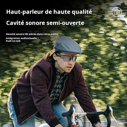 Lunettes Bluetooth intelligentes, caméra photo 128 g, caméra tableau haute définition, lunettes Bluetooth multifonction de transmission en direct