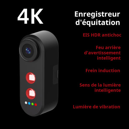 HDR HD 4K Impermeable Enregistreur de cyclisme USB Smart Brake Warning Support en double mode