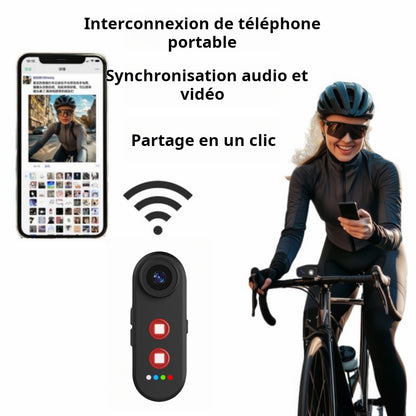 HDR HD 4K Impermeable Enregistreur de cyclisme USB Smart Brake Warning Support en double mode