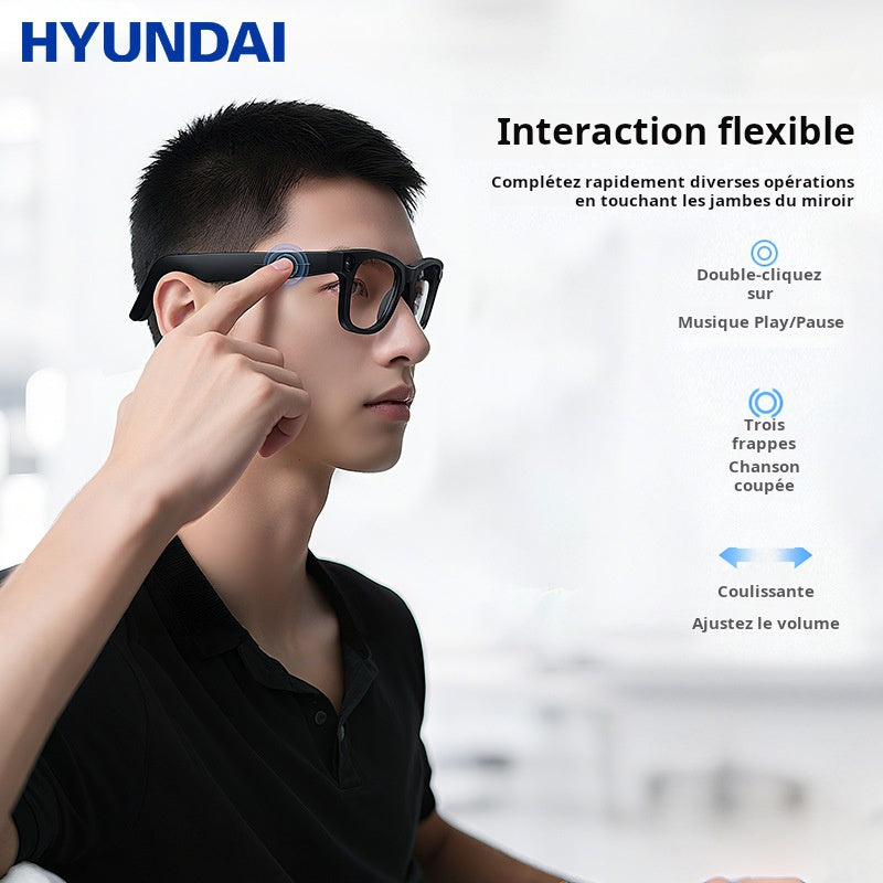 2025 nouvelles lunettes intelligentes Caméra haute définition pour lire des images et reconnaître des objets, vidéo Bluetooth AI technologie de traduction noir