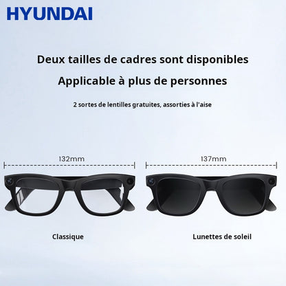 2025 nouvelles lunettes intelligentes Caméra haute définition pour lire des images et reconnaître des objets, vidéo Bluetooth AI technologie de traduction noir
