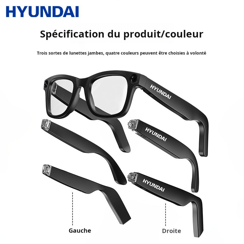 2025 nouvelles lunettes intelligentes Caméra haute définition pour lire des images et reconnaître des objets, vidéo Bluetooth AI technologie de traduction noir