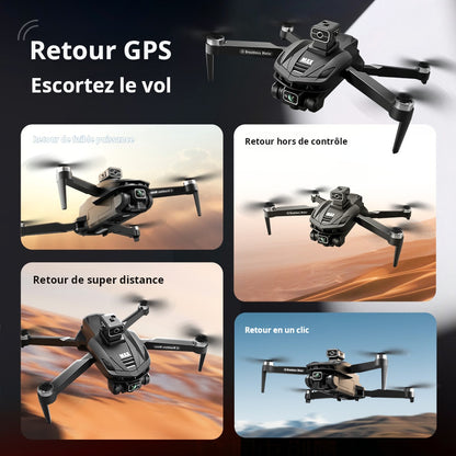 Nouveau produit v168MAX sans brosses GPS avec écran de photographie aérienne en HD, drones pour éviter les obstacles, trafic extérieur et télécommande