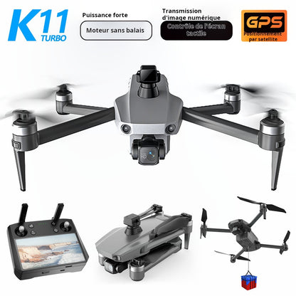 Télécommande à écran tactile, photographie aérienne de drones Cole Airlines K11, drone téléguidé professionnel de grande taille.