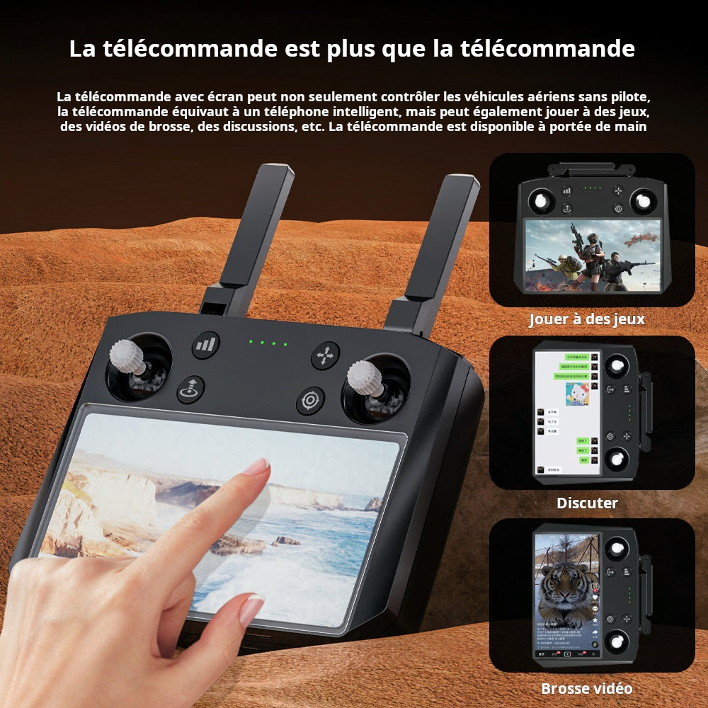 Télécommande à écran tactile, photographie aérienne de drones Cole Airlines K11, drone téléguidé professionnel de grande taille.