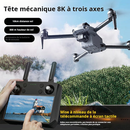 Télécommande à écran tactile, photographie aérienne de drones Cole Airlines K11, drone téléguidé professionnel de grande taille.
