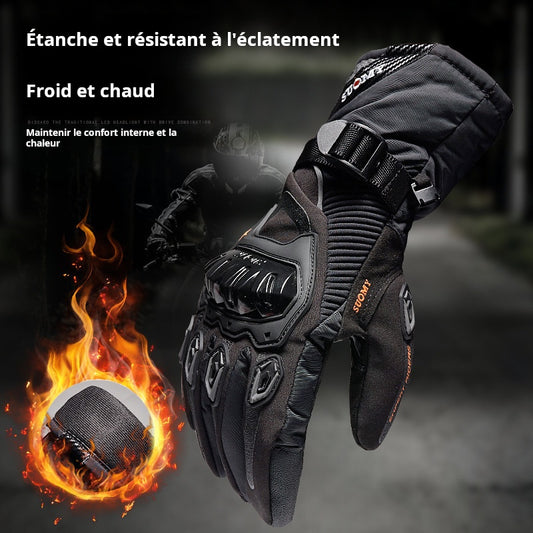 Gants SUOMY WP-02, imperméables et chauds pour tous types de  deux roues, antichute pour les  motards, longs et épaissis gants tout-terrain pour hommes