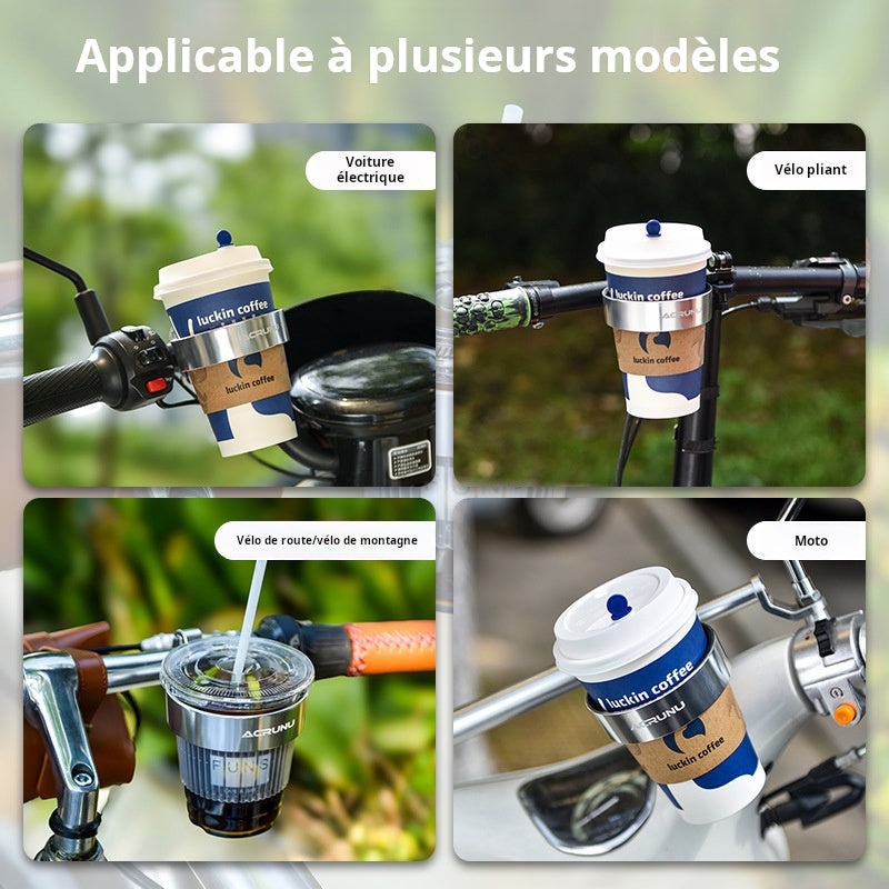 ACRUNU – porte-bouteille en alliage d'aluminium pour vélo, porte-bouteille pour vélo électrique, porte-gobelet à café, porte-thé au lait pour vélo de montagne