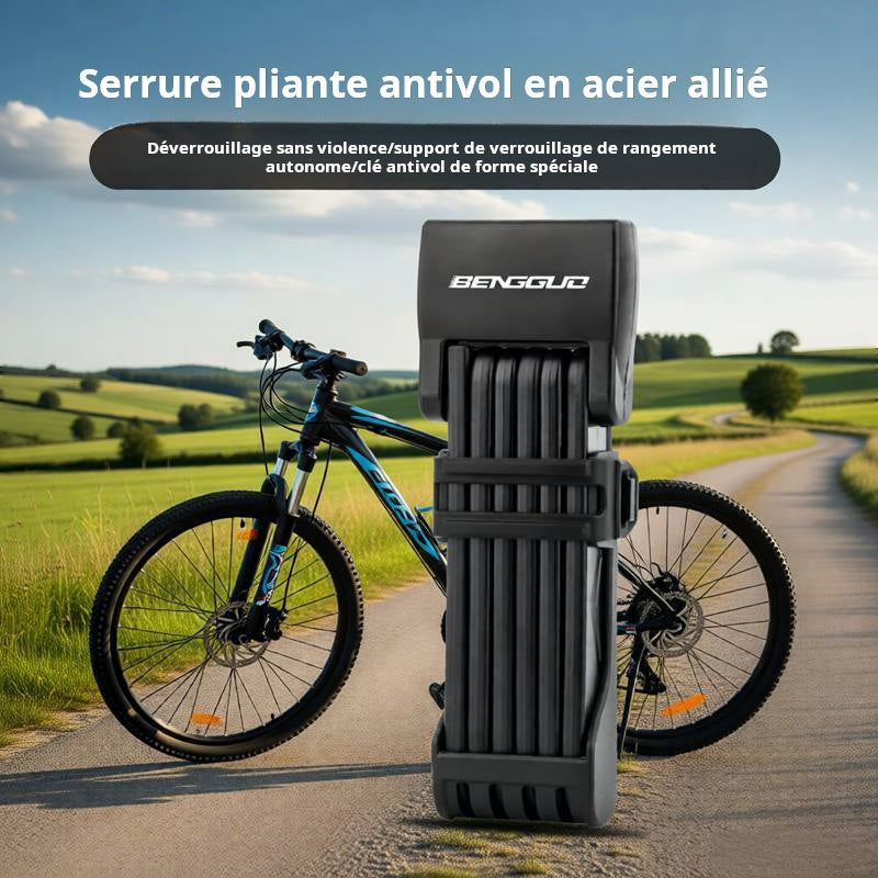 Antivol Vélo VTT portable pliant avec serrure pour le vélo
