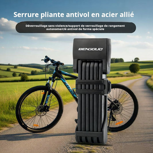 Antivol Vélo VTT portable pliant avec serrure pour le vélo