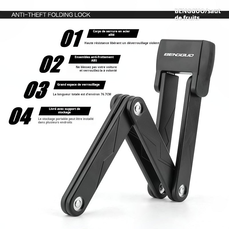Antivol Vélo VTT portable pliant avec serrure pour le vélo
