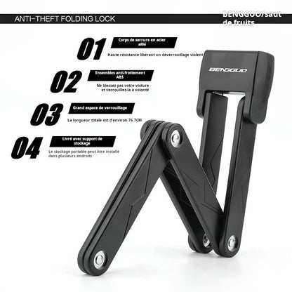 Antivol Vélo VTT portable pliant avec serrure pour le vélo