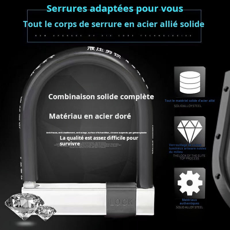 Cadenas U de moto, vélo et trottinette.