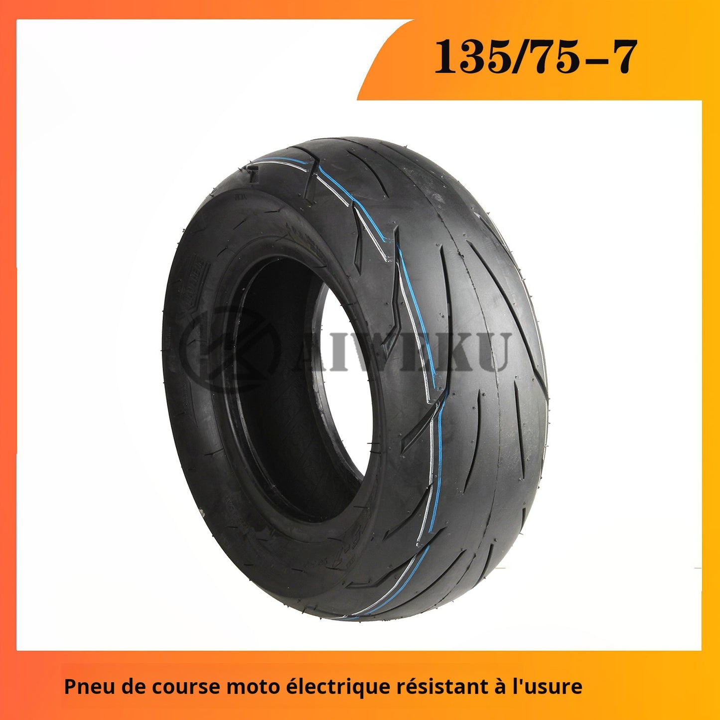 Pneus modifiés 135 75-7 tubeless de course résistantes