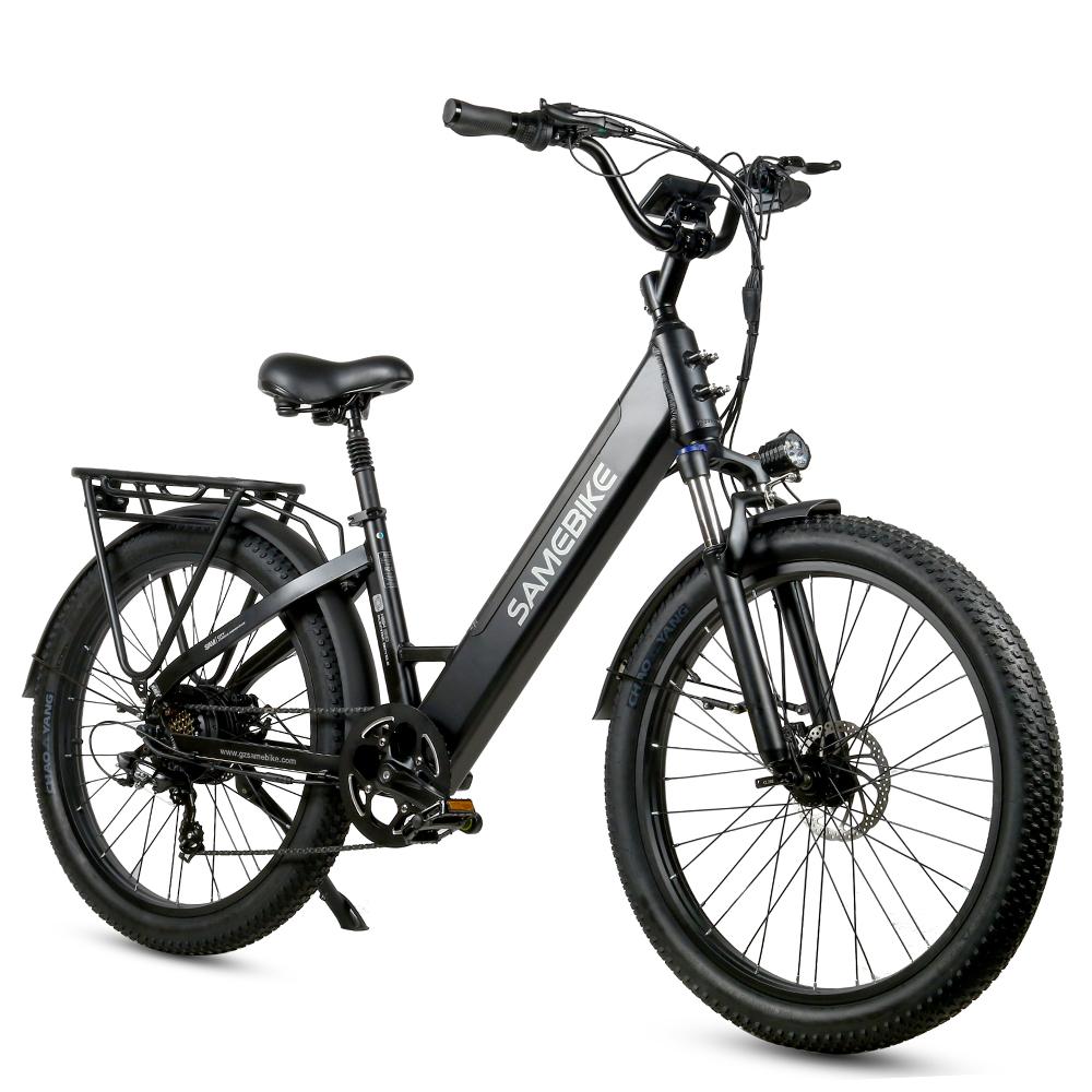 Vélo électrique RS_A01 noir front 500W 25km batterie puissante pneu résistant